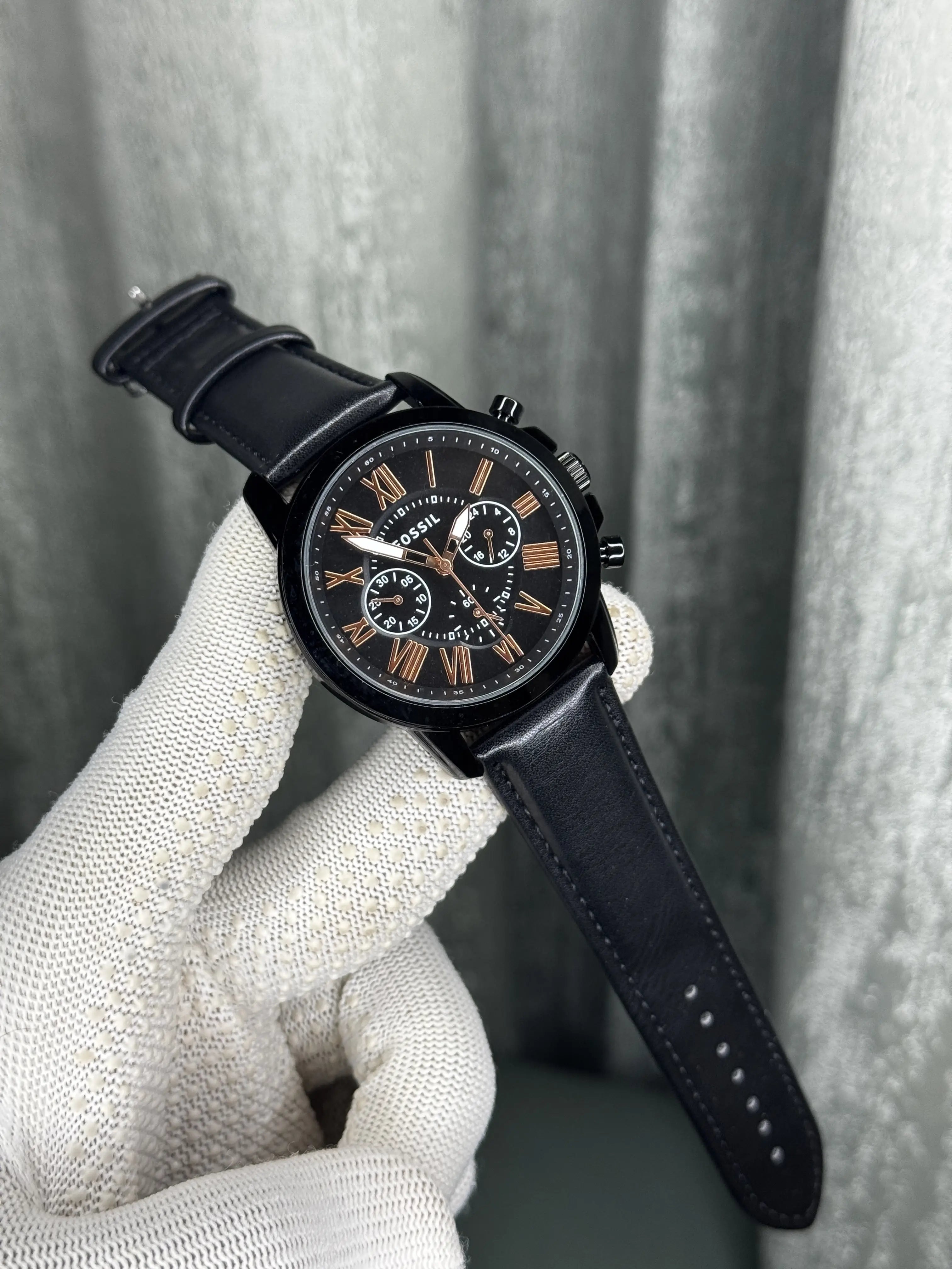 Fossil Grant All Black Chronograph Watch Secondary image