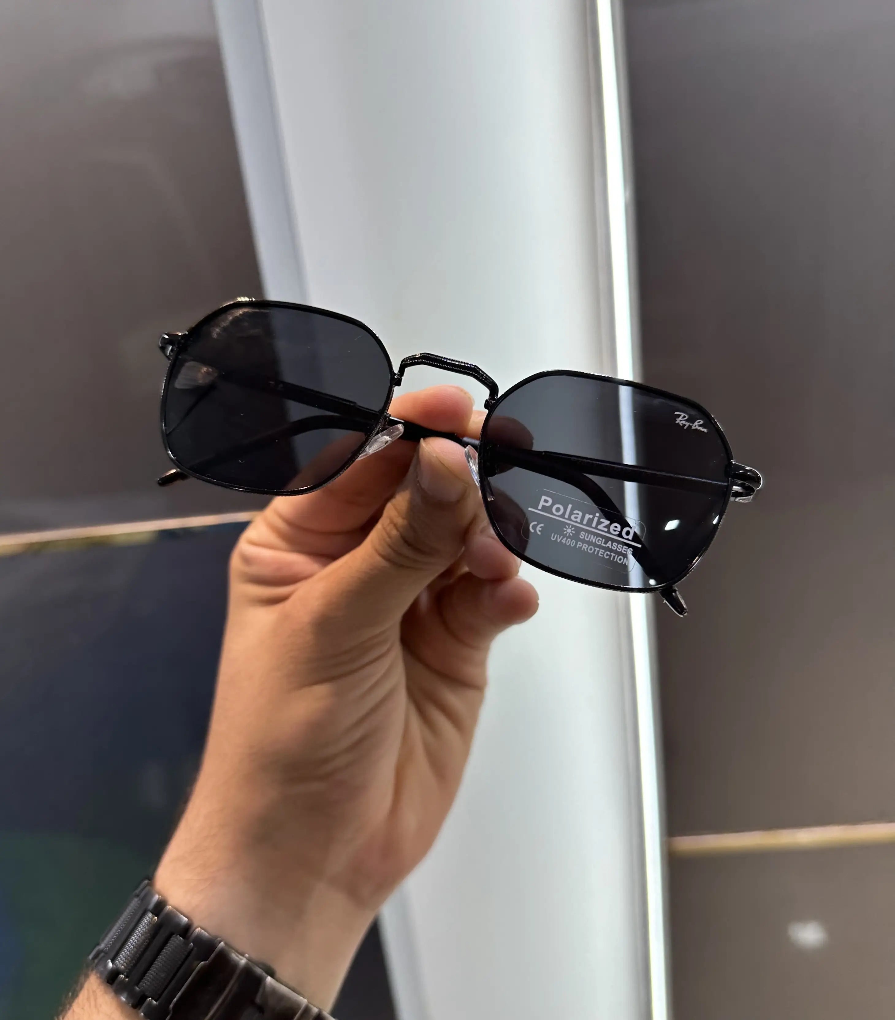 RayBan All Black Metal Premium Shades 2821