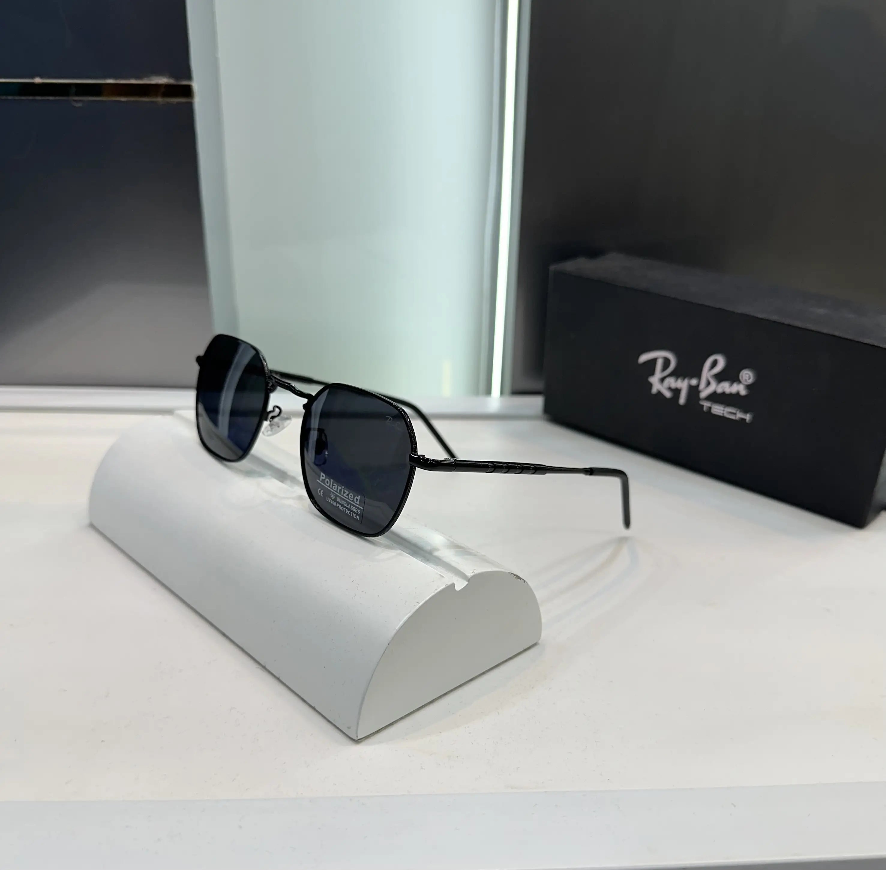 RayBan All Black Metal Premium Shades 2821 Main image