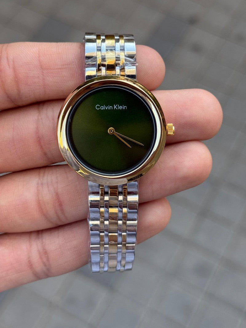 Calvin Klei n Slim Women s Gold Two Tone Green Main image