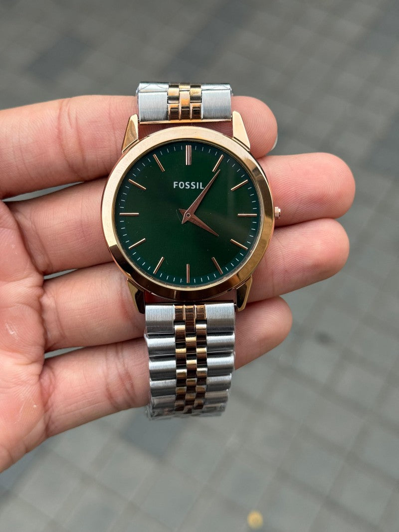Fossi l SLIM Dual Tone Strap Green Dial Main image