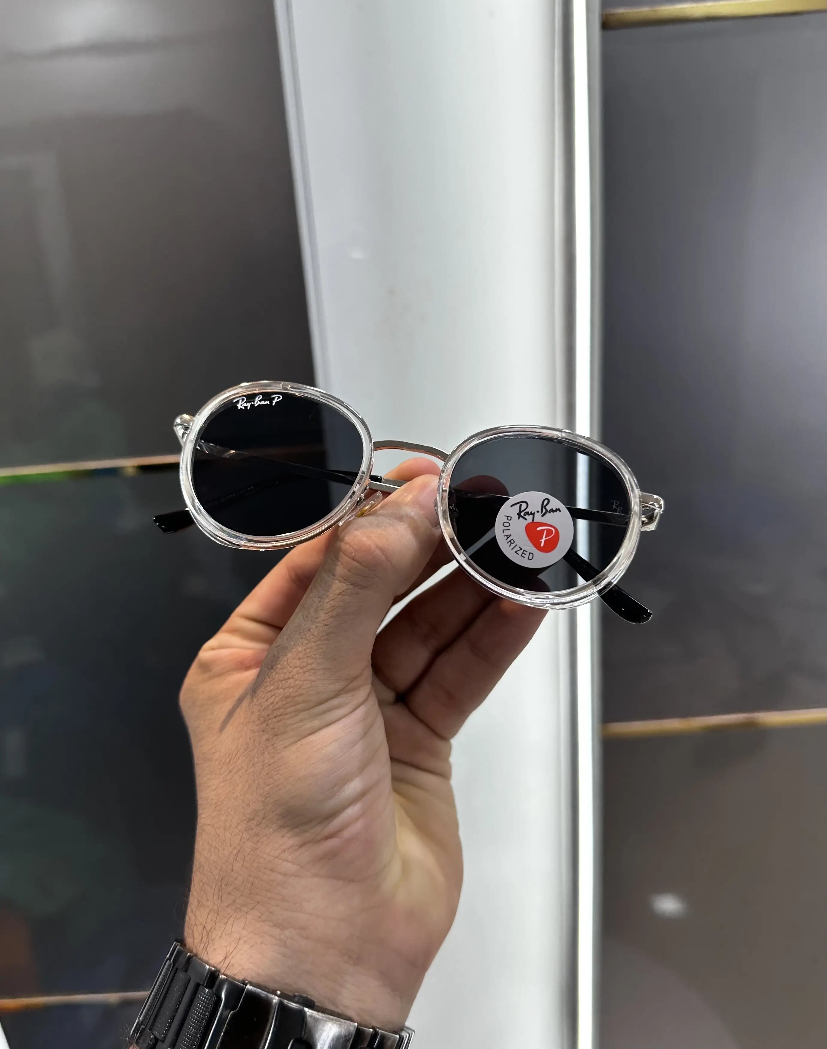 RayBan Ice Black Premium Shades 6525