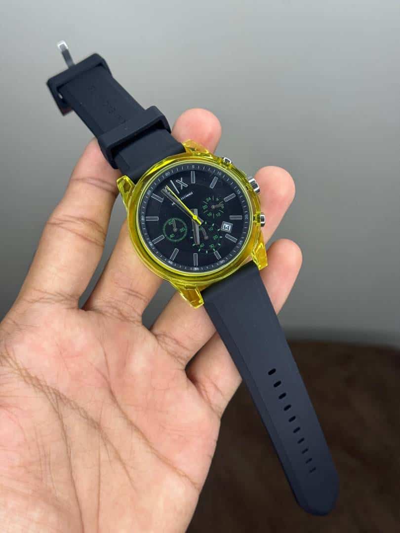 Arman i Exchang e Black-Neon Chronograph Premium Watch Secondary image