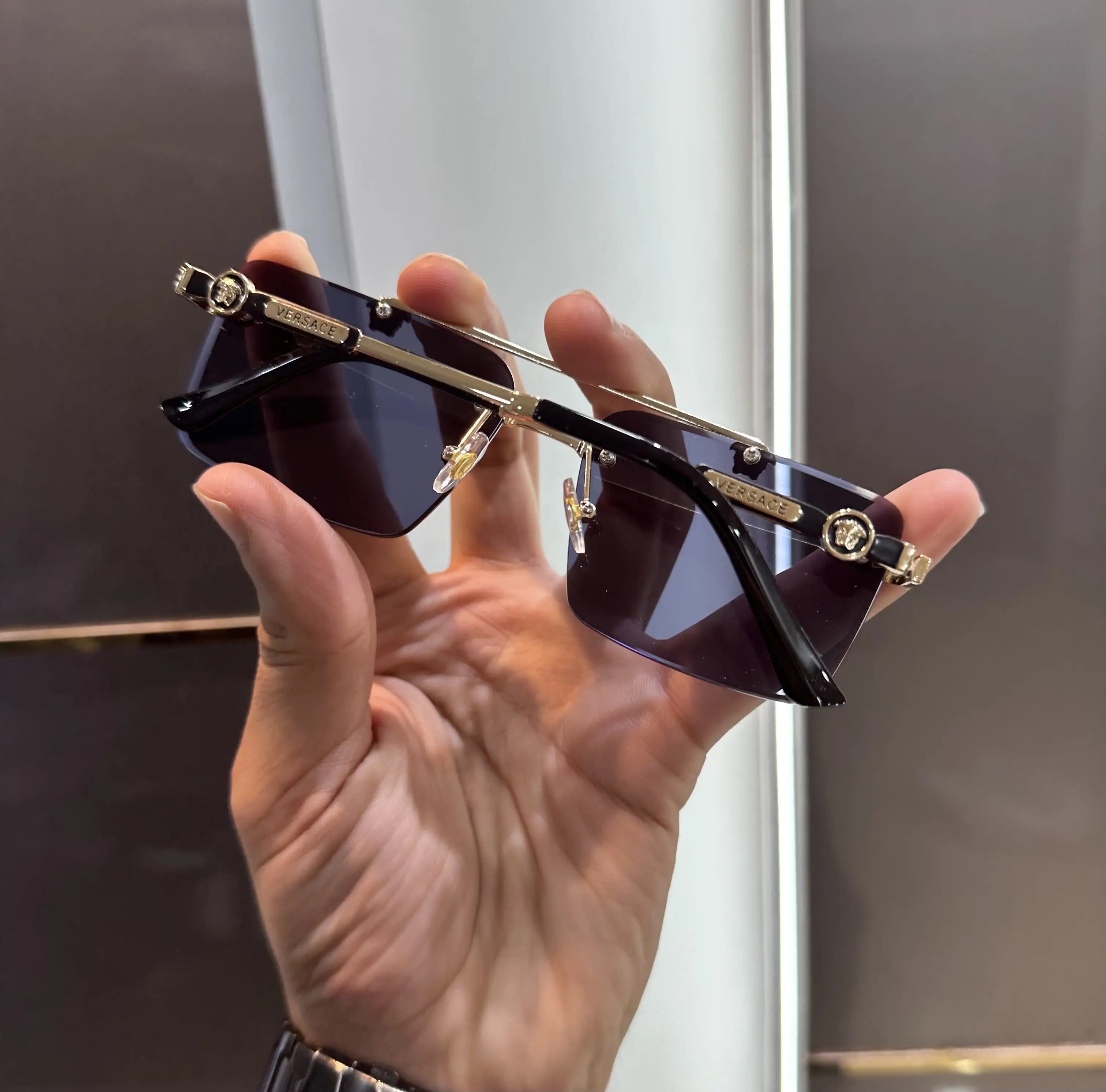 Versace Gold Black Premium Metal Shades 016