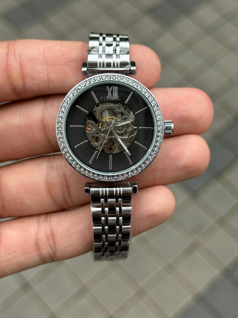 Fossi l Tillie Automatic Womens Silver Black Main image