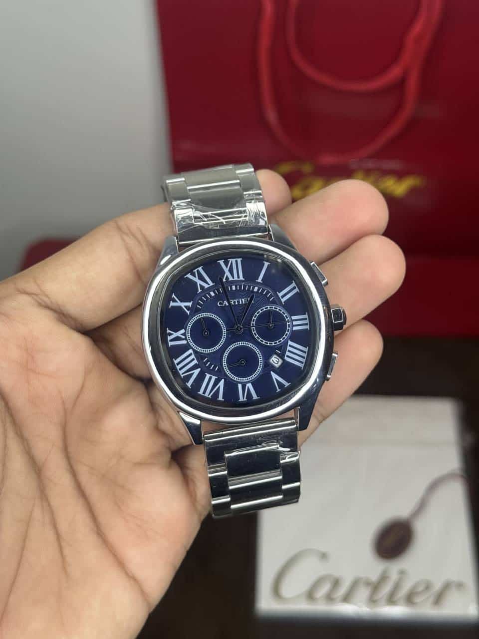 Cartie r Santos Silver Blue Limited Edition Watch Secondary image