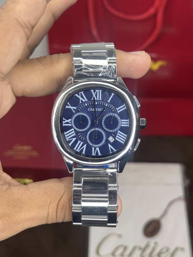 Cartie r Santos Silver Blue Limited Edition Watch Main image
