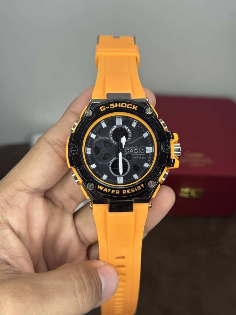 Gshock Sport Orange Analog With Digital Premium Watch Main image