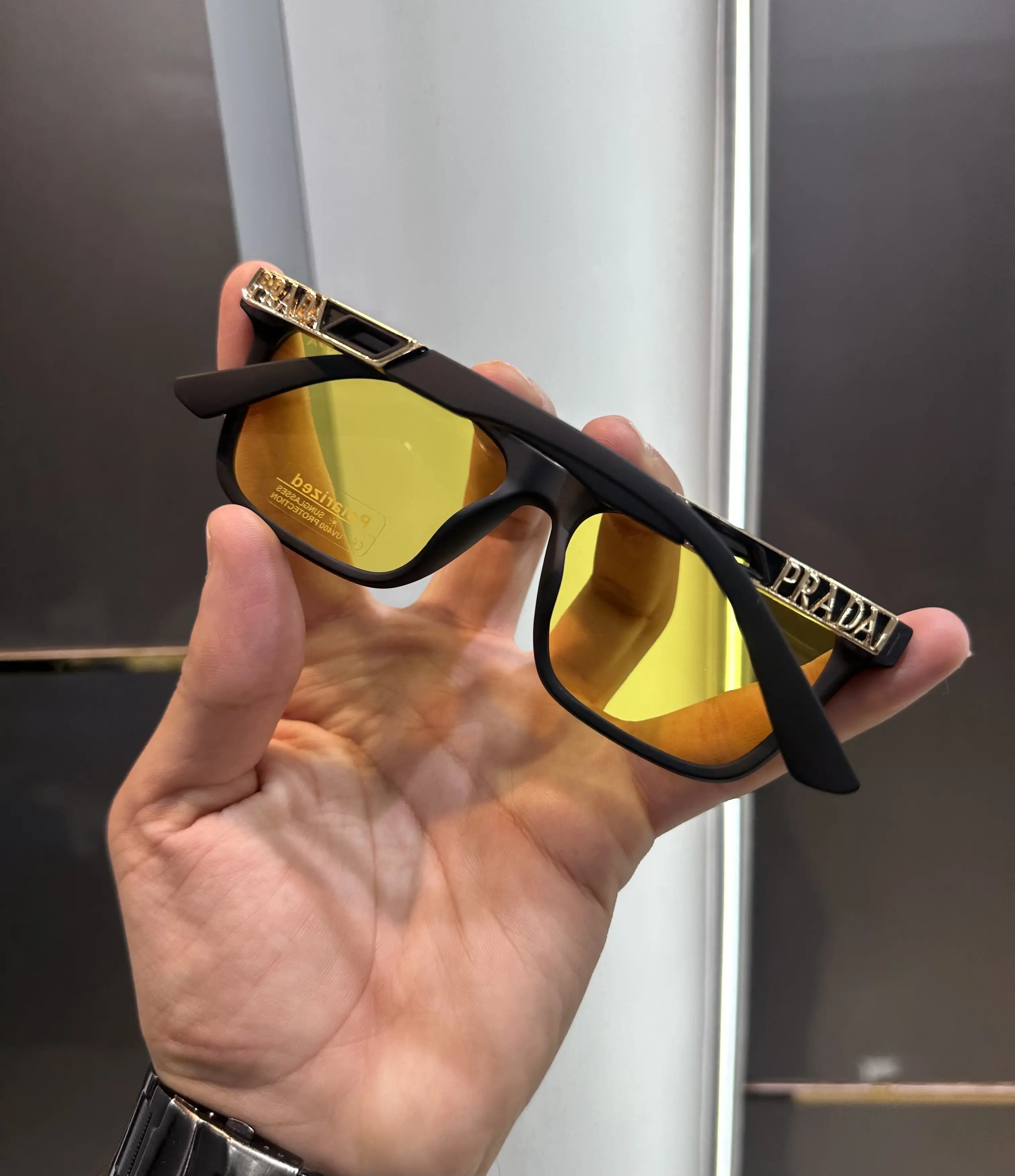 Prada Black Yellow Premium Shades 2026 Secondary image
