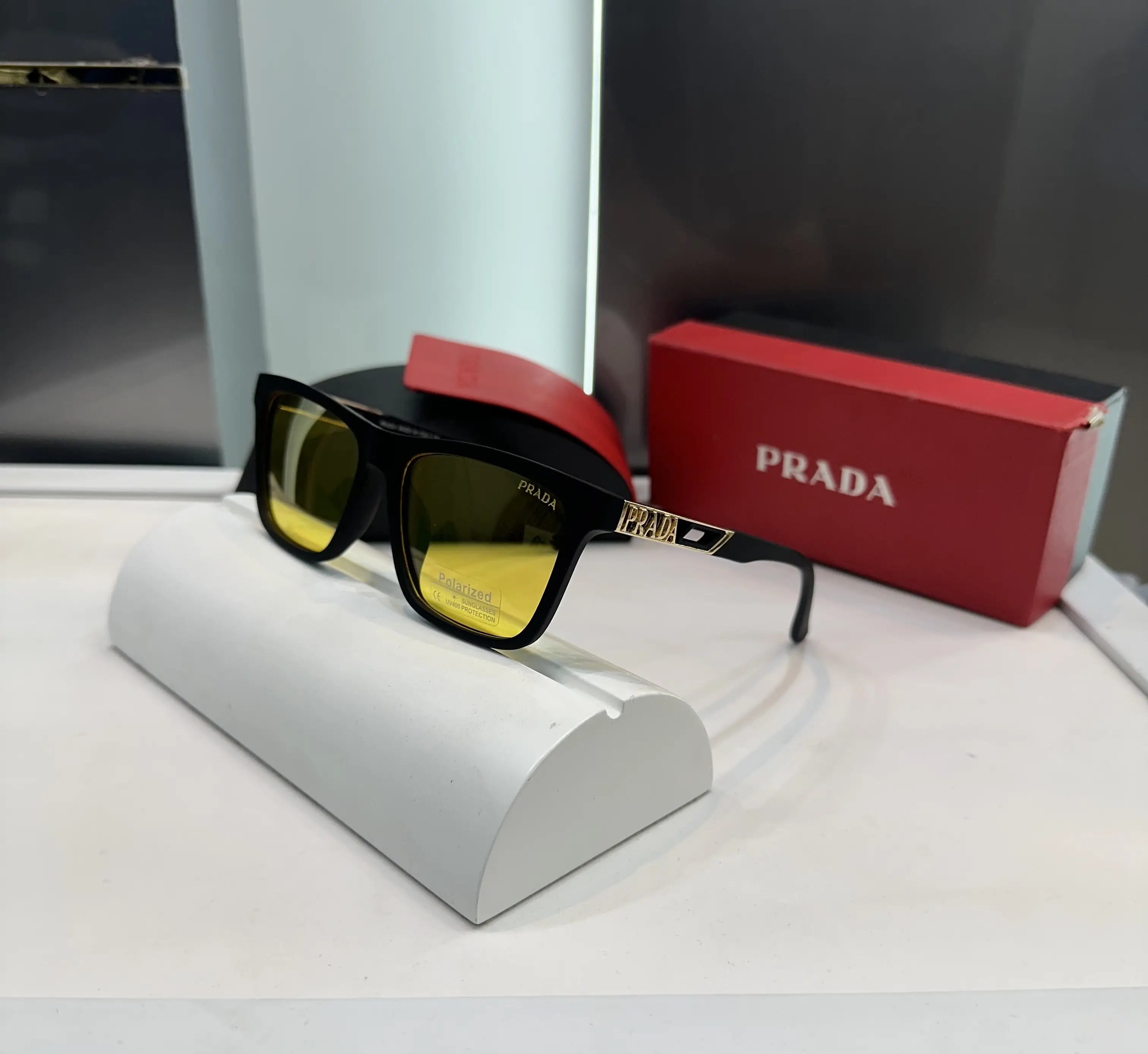 Prada Black Yellow Premium Shades 2026