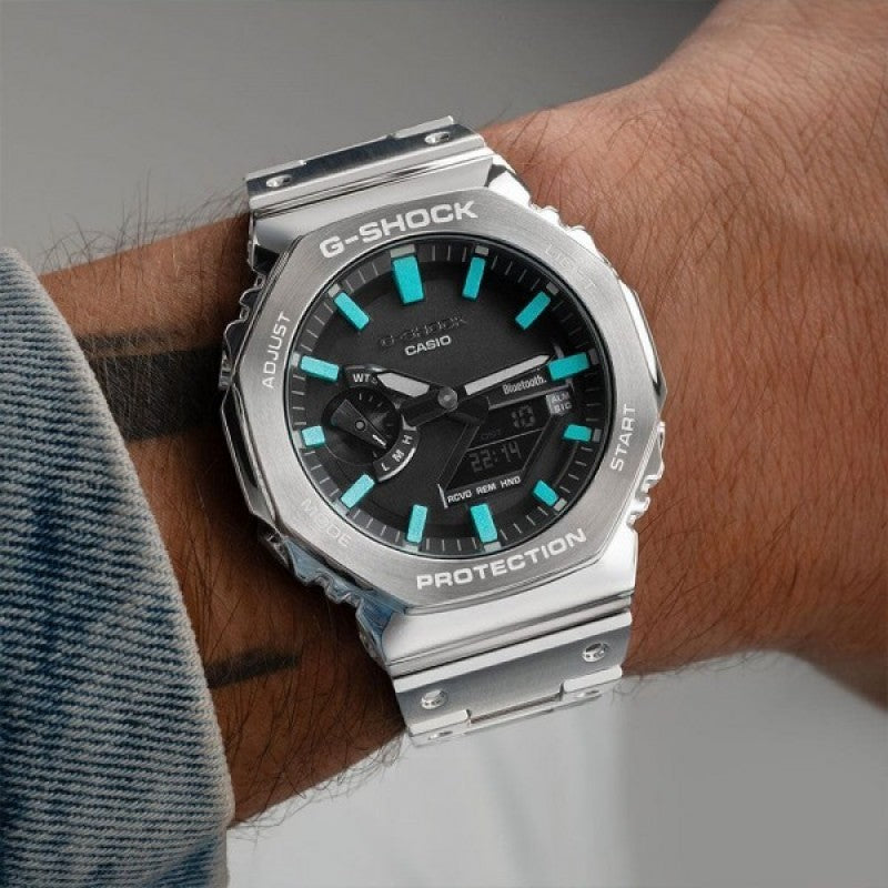 Casi o G shock GM2100 Silver Tiffany Digits