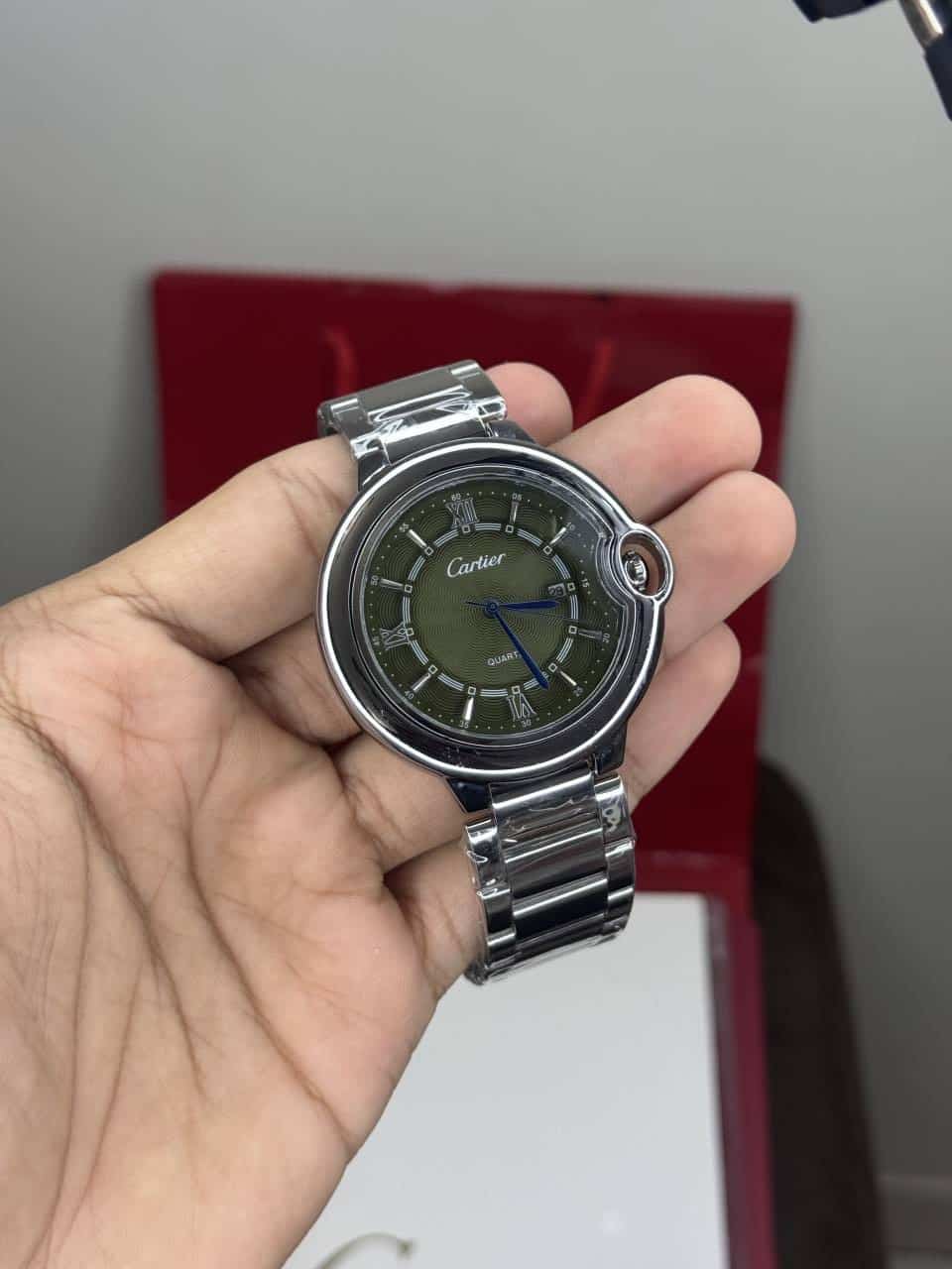 Cartie r Ballon Green Metal Quartz Premium Watch Secondary image
