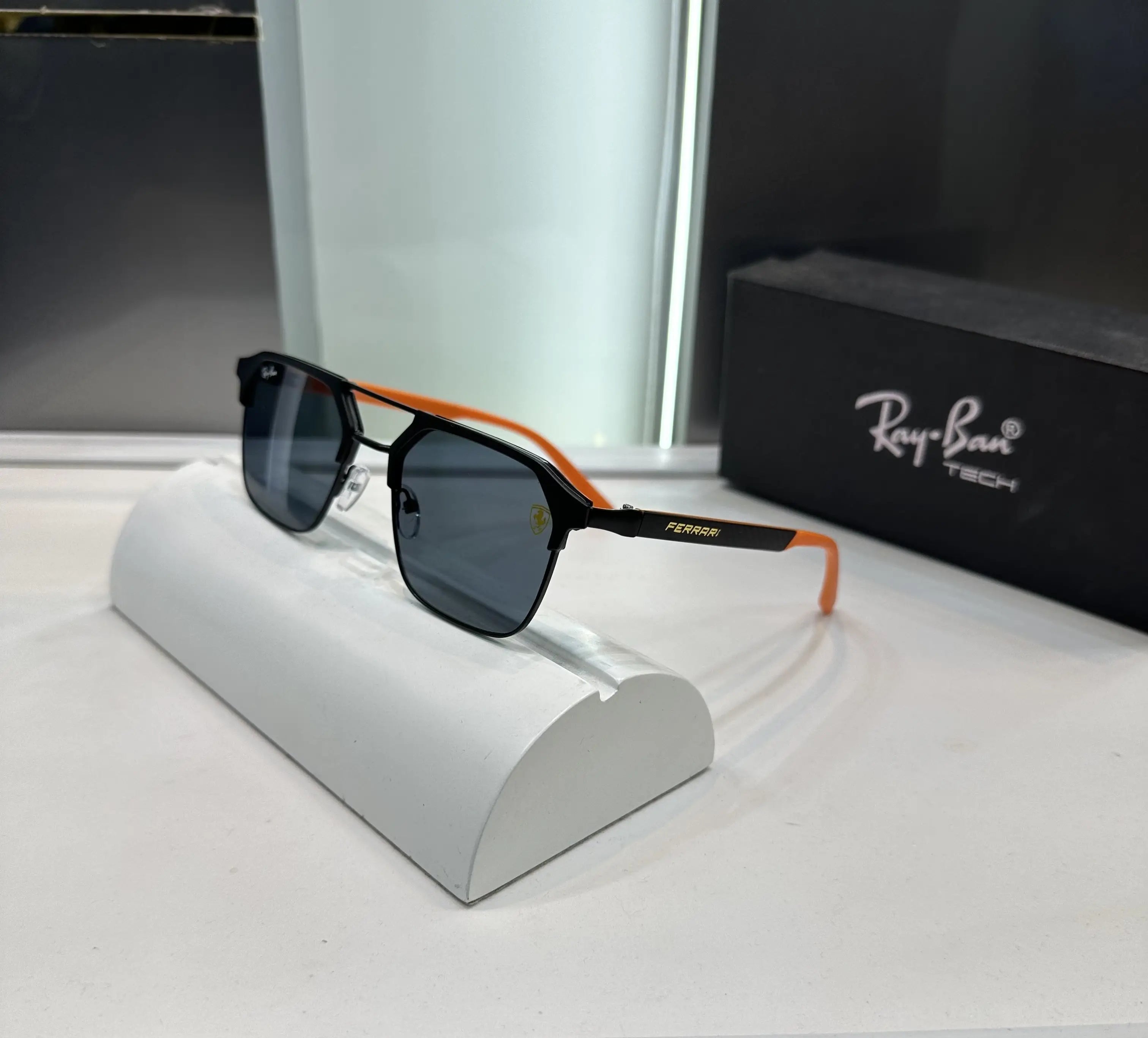 Ray Ban Orange Black Ferrari Premium Shades 04 Main image