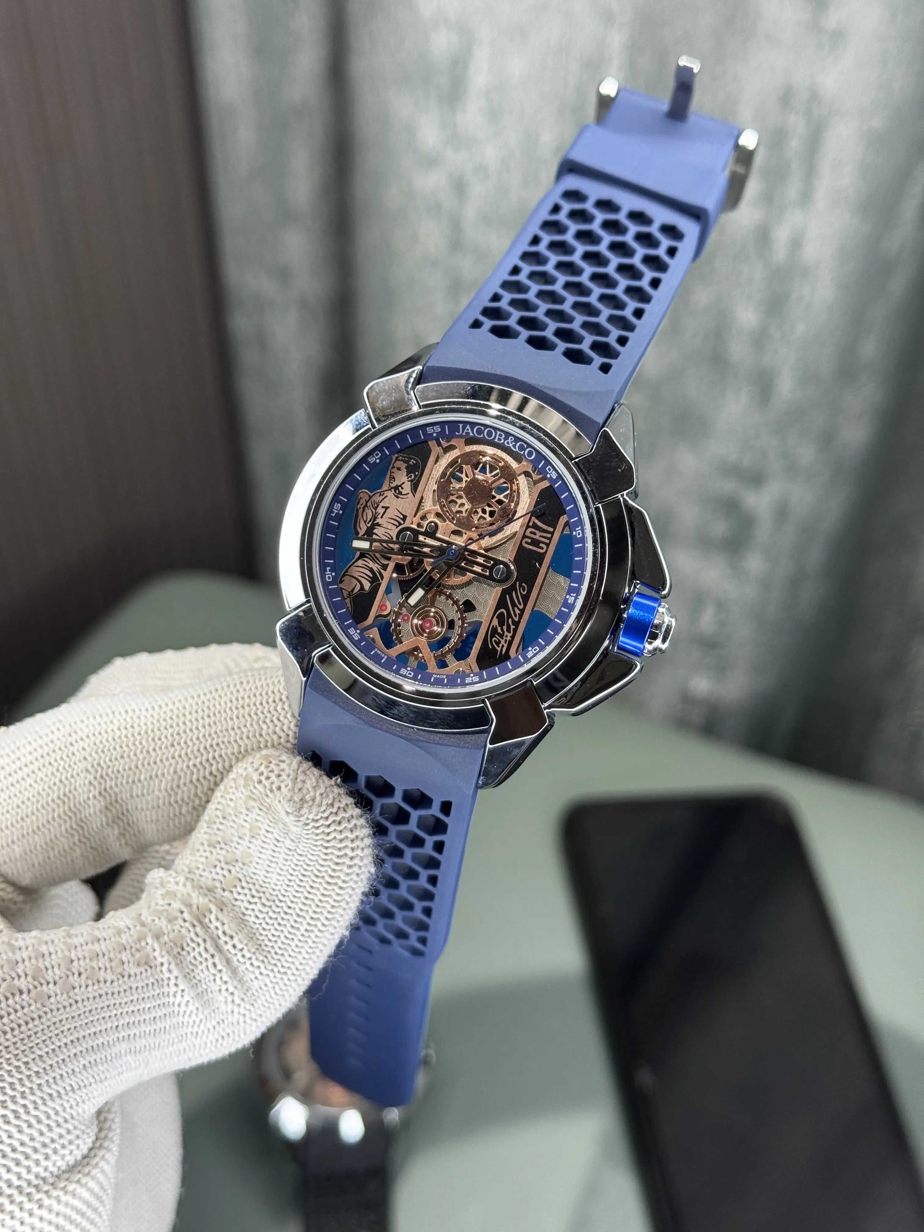 Jacob&Co. Sweep Silver Blue Cr7 Quartz Watch Secondary image