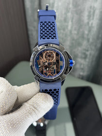 Jacob&Co. Sweep Silver Blue Cr7 Quartz Watch