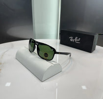 RayBan Black Green Glossy Premium Shades 4375