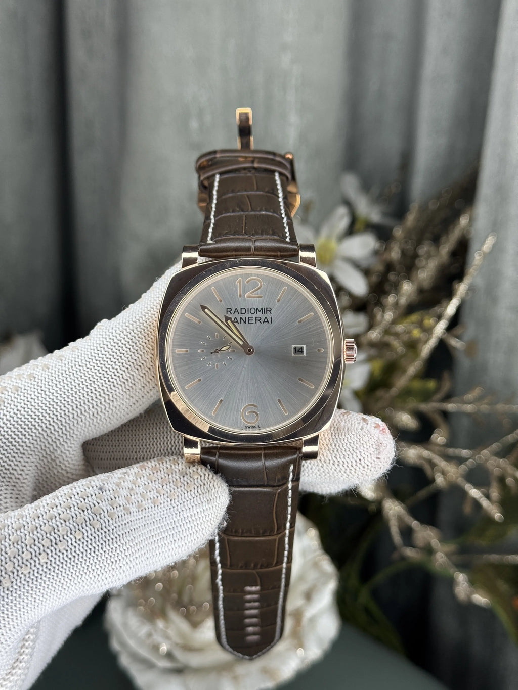 Panerai Radiomir Quaranta Brown White Premium Quartz Watch