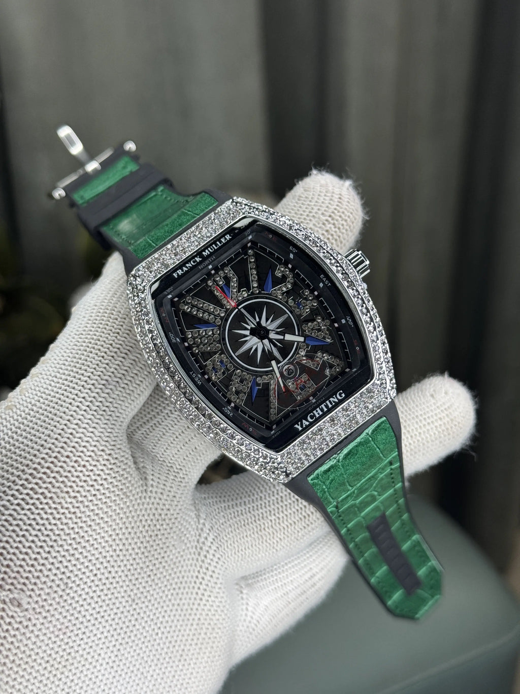 Frank Muller Yachting Silver Green Premium Watch