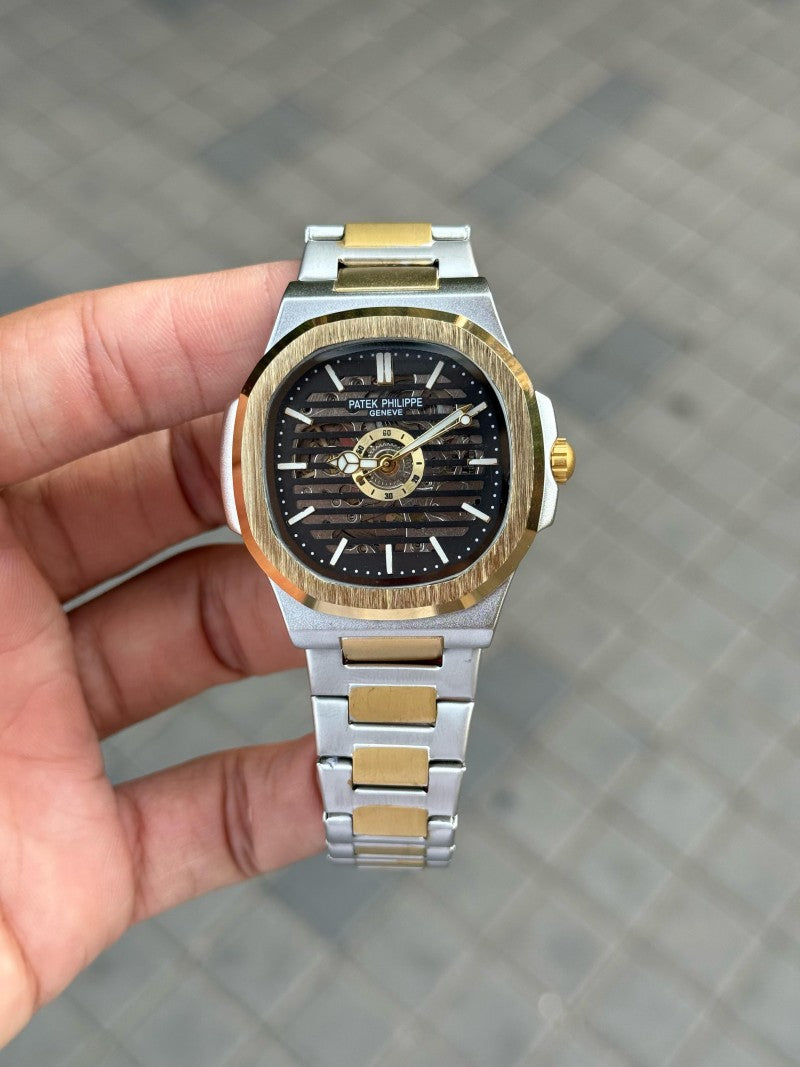 Patek Phillip e Nautilus Automatic Skeleton Gold Two Tone Black Secondary image