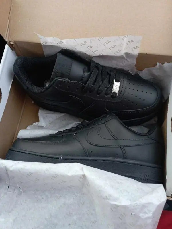 Nik e Airforce 1 Short Leather Black Women With Bustbag Bill Fixx Only Main image