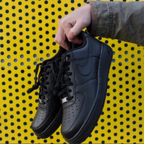 Nik e Airforce 1 Short Leather Black Women With Bustbag Bill Fixx Only