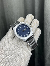 Bvlgari Octo Roma Silver Blue Premium Watch