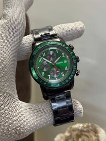 Fossi l Tourer Black Green Dial Metal Watch