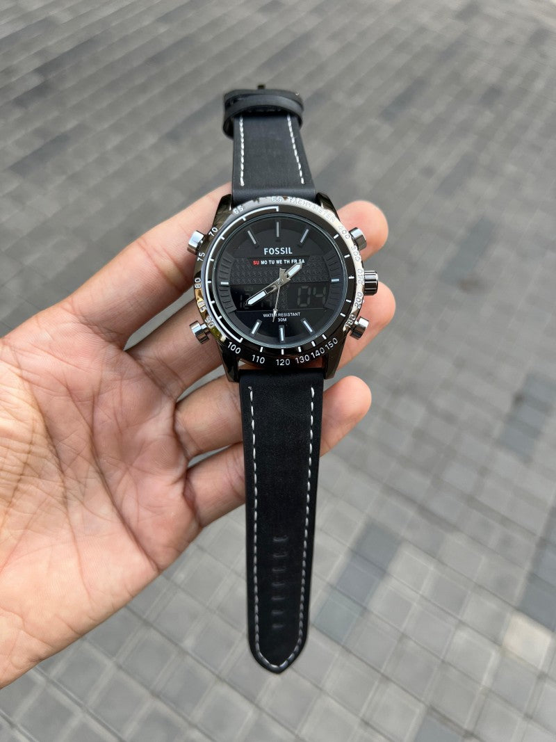 Fossi l Dual Time Full Black