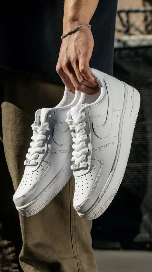 Nik e Airforce 1 Short Leather Men White Bustbag Bill CarryBag 1 Bottle lace Fixx Only