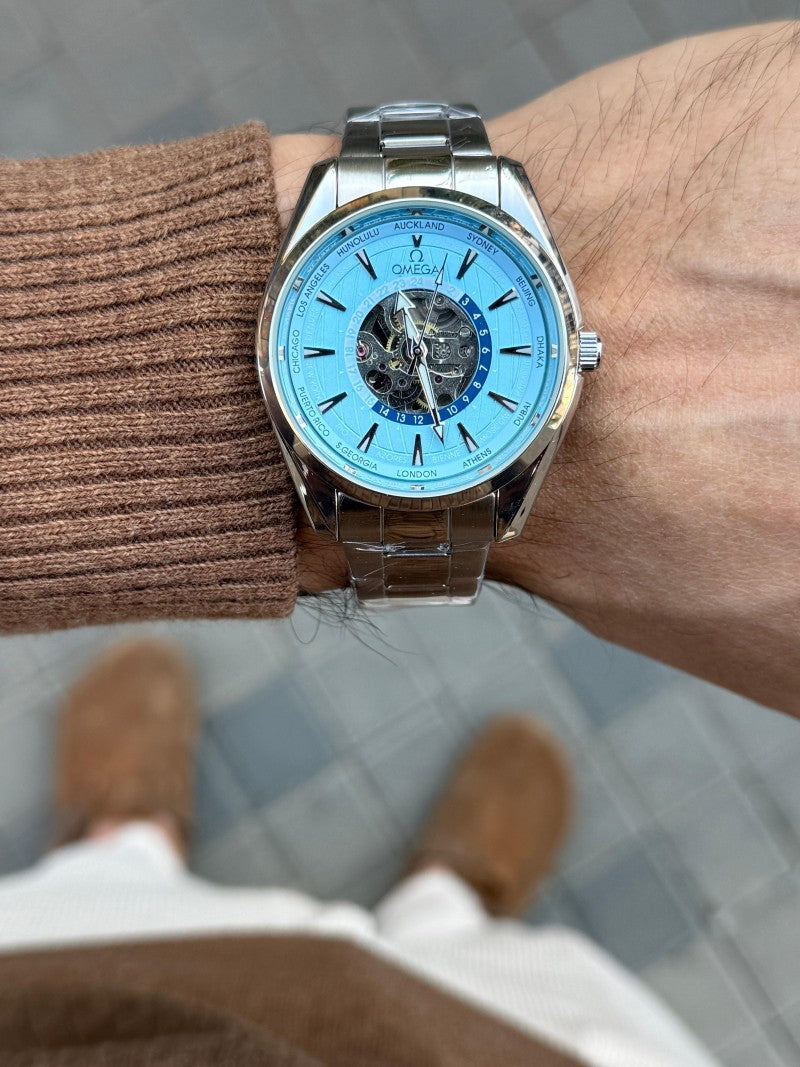 Omeg a Sea Master Aqua Terra World Timer Automatic Silver Tiffany Stainless Steel Main image