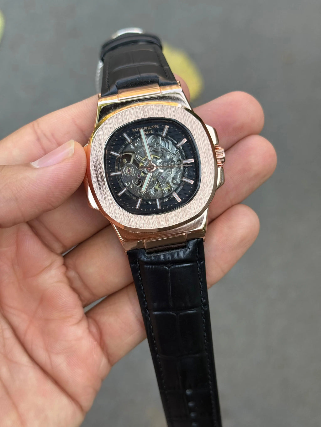 Pate k Phillipe Nautilus Leather Automatic