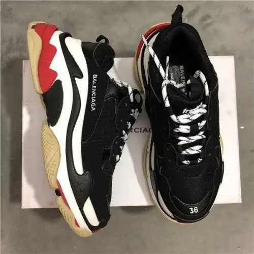 Balenciag_a Triple S Red Black