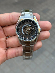Omeg a Sea Master Aqua Terra World Timer Automatic Silver Black Stainless Steel