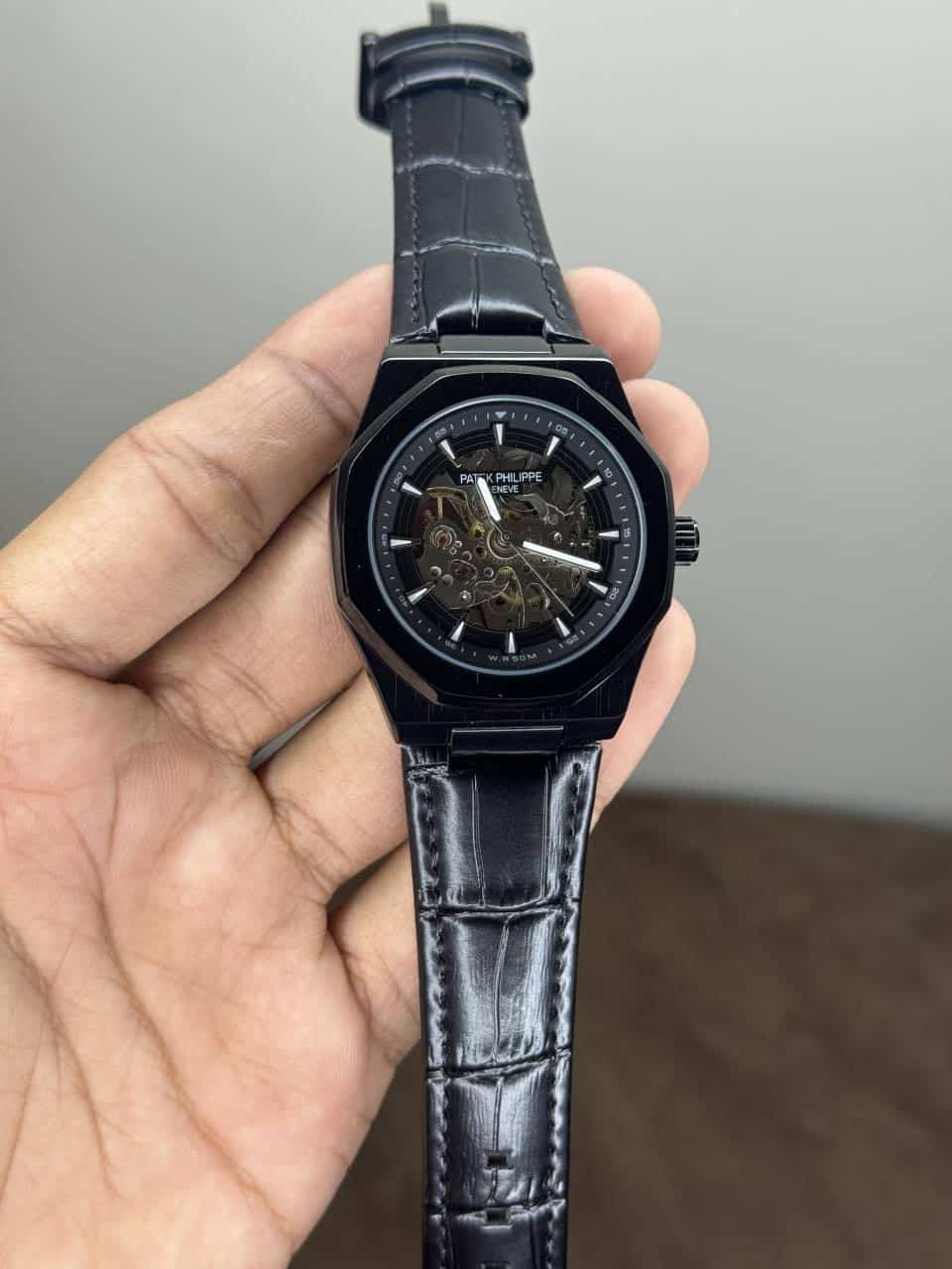 Patek Philippe Skeleton All Black Automatic Watch