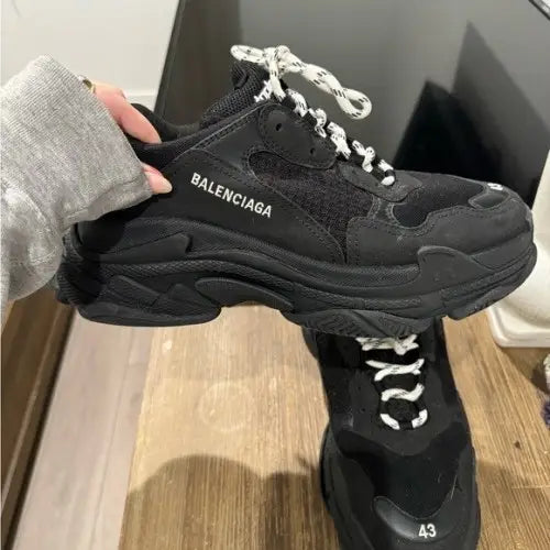 Balenciag_a Triple S Full Black