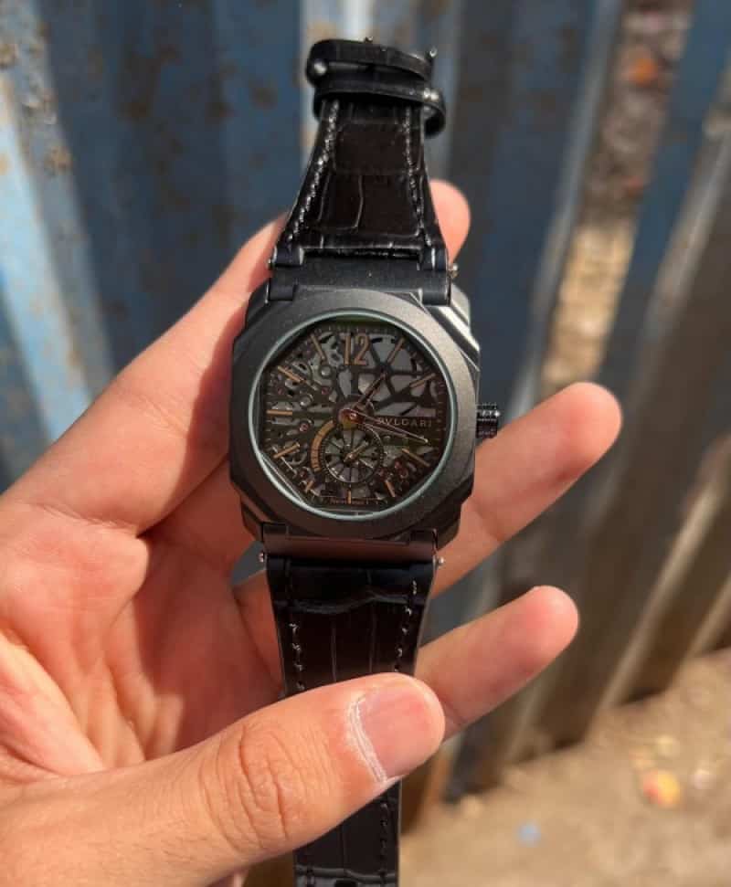 Bvlgari All Black With Copper Touch Quartz Premium Watch Main image