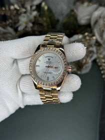 Rolex Day Date Diamond Copper White Premium Watch