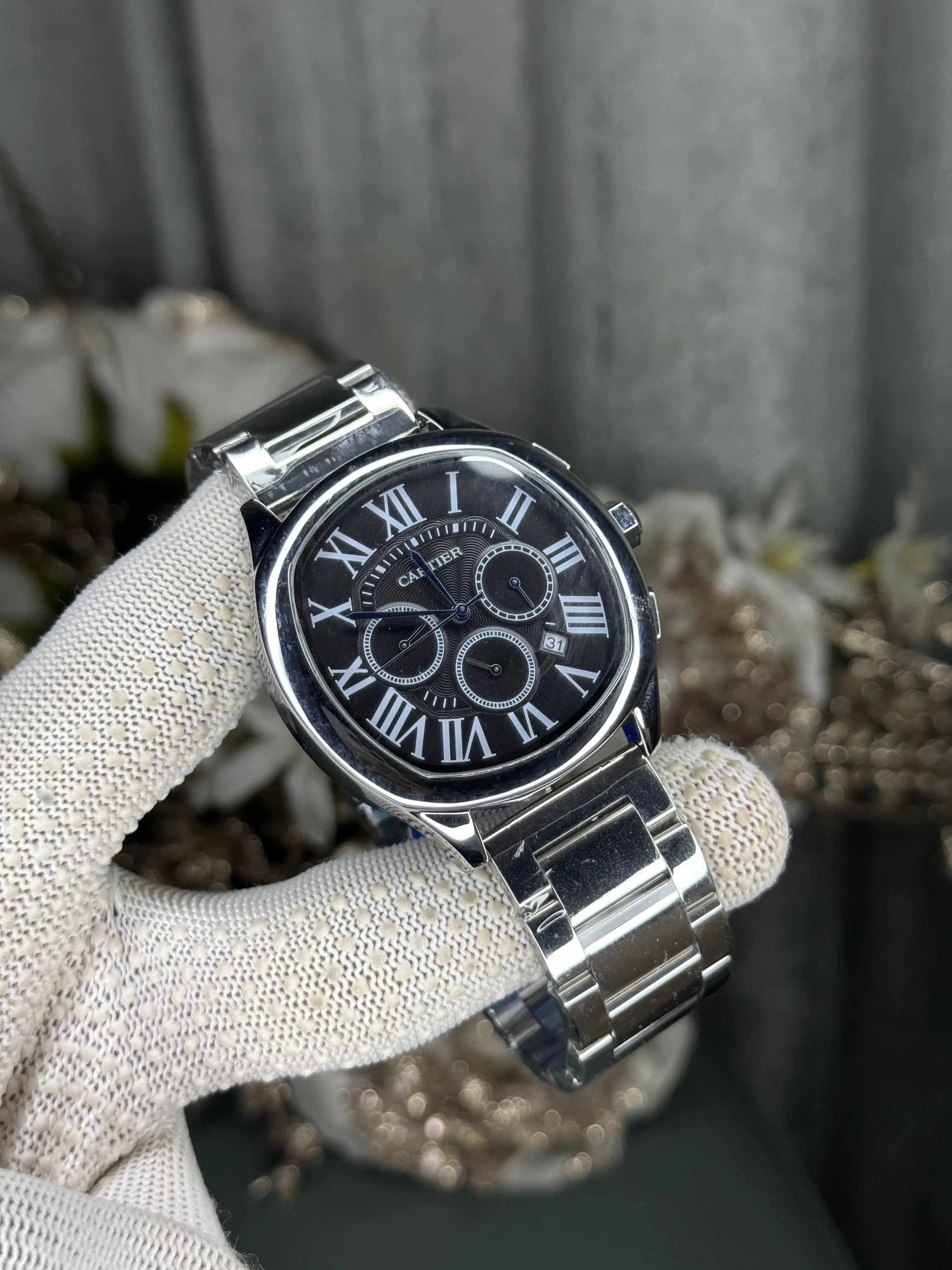 Cartie r Santos Silver With Black Limited Edition Watch Secondary image