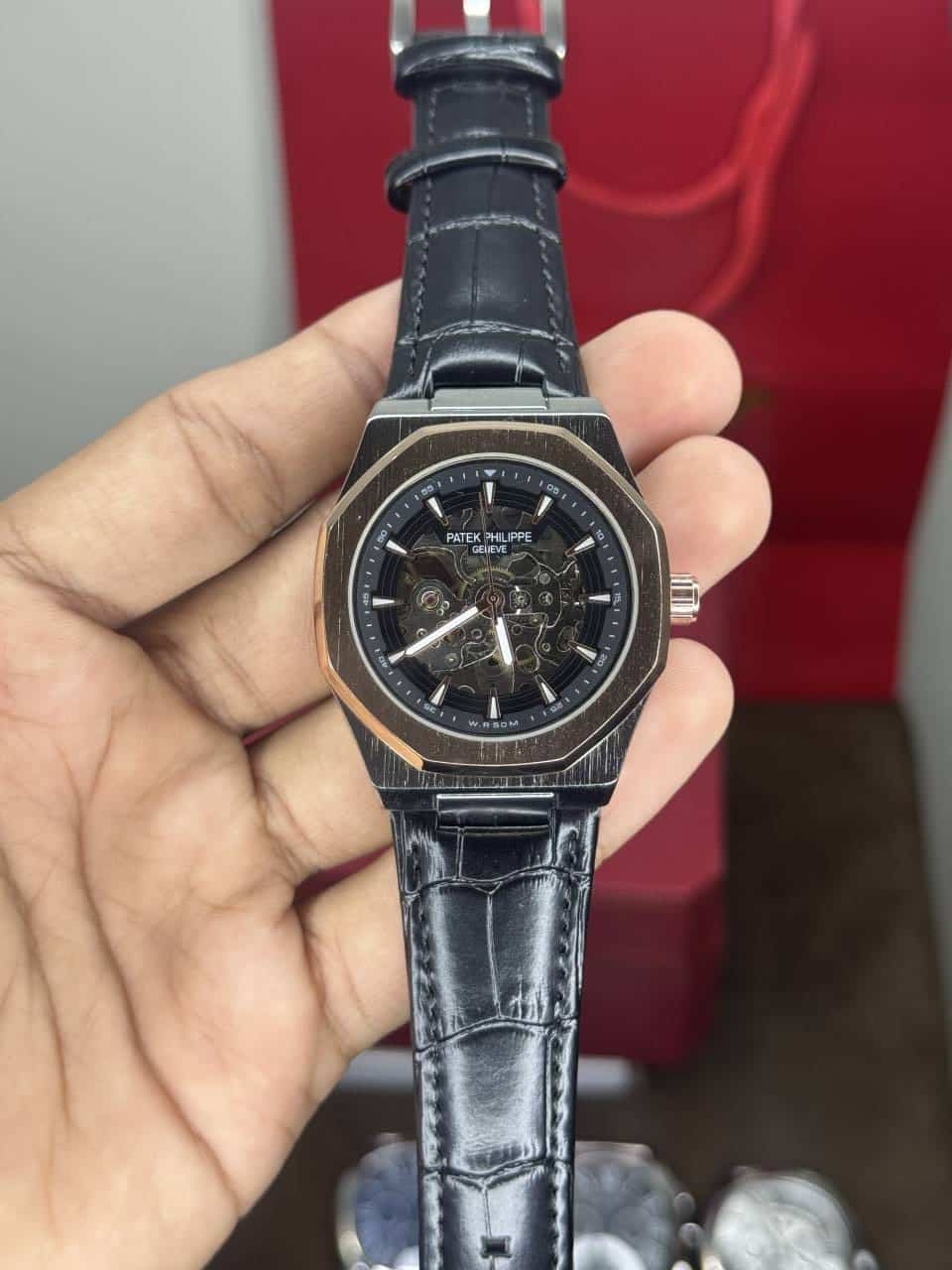 Patek Philippe Skeleton Copper Black Automatic Watch