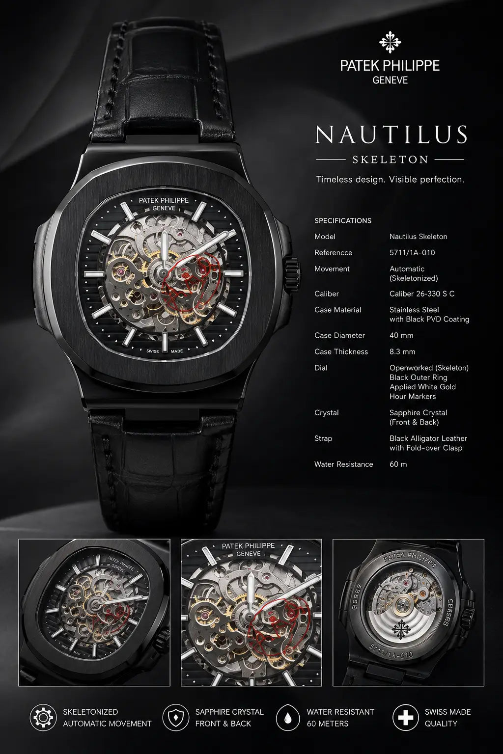 Pate k Phillipe Nautilus Leather Automatic Secondary image