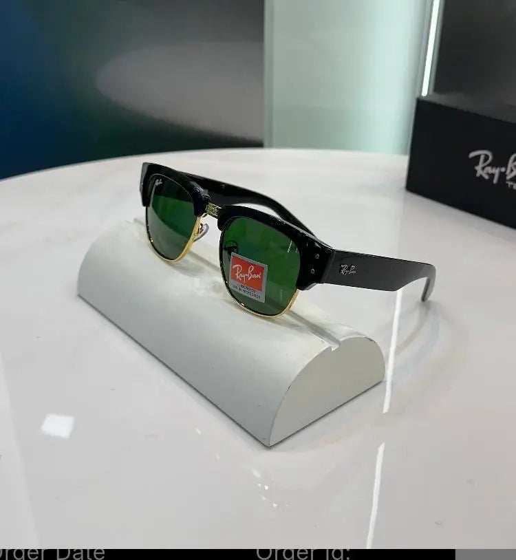 RayBan Black Green Clubmaster Premium Shades 0316 Main image
