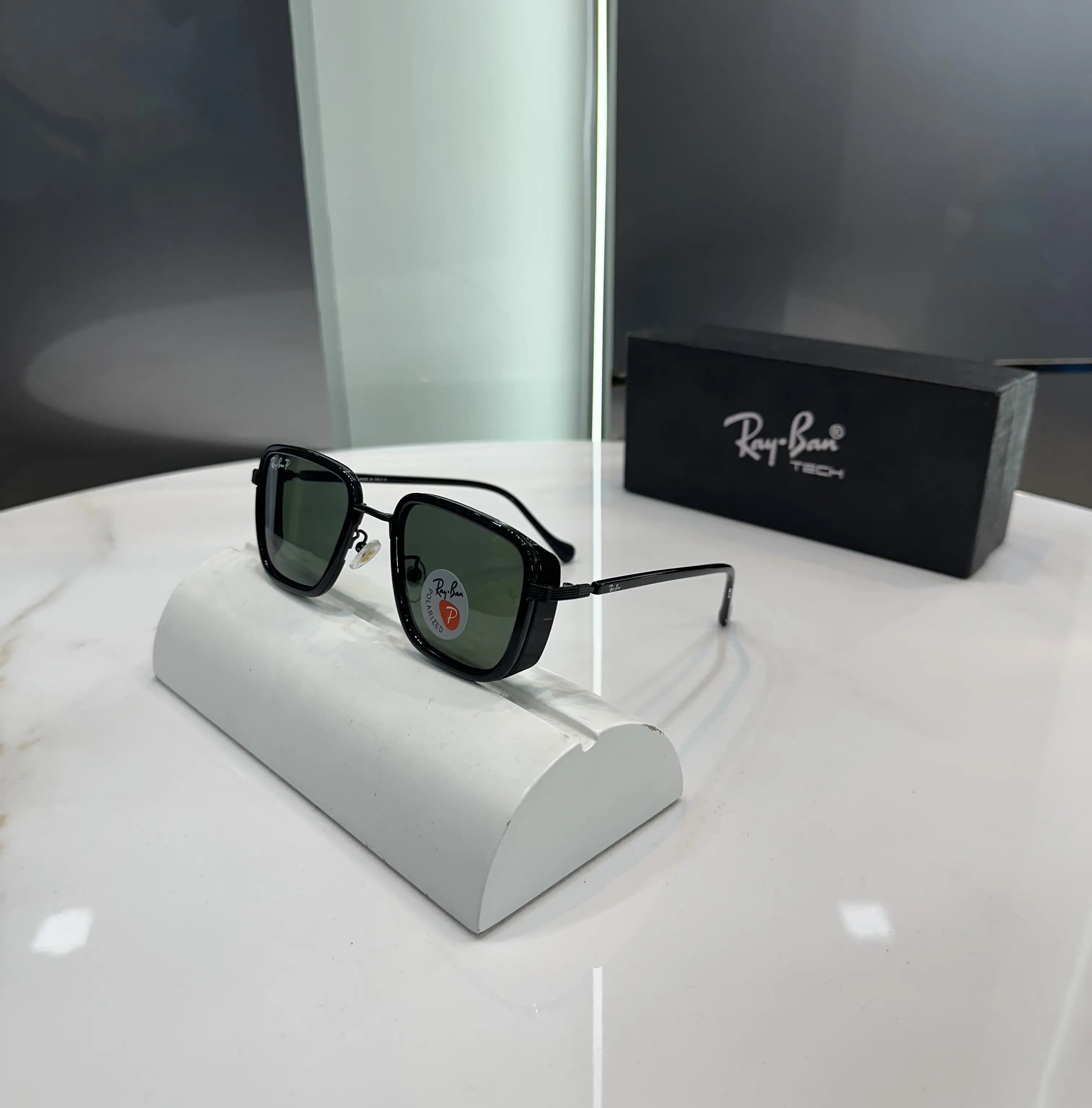 RayBan Black Green Premium Shades 6527