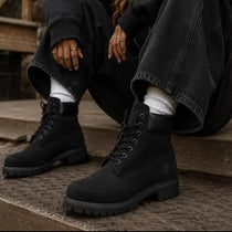TIMBERLAND SUEDE LEATHER BLACK BOOTS