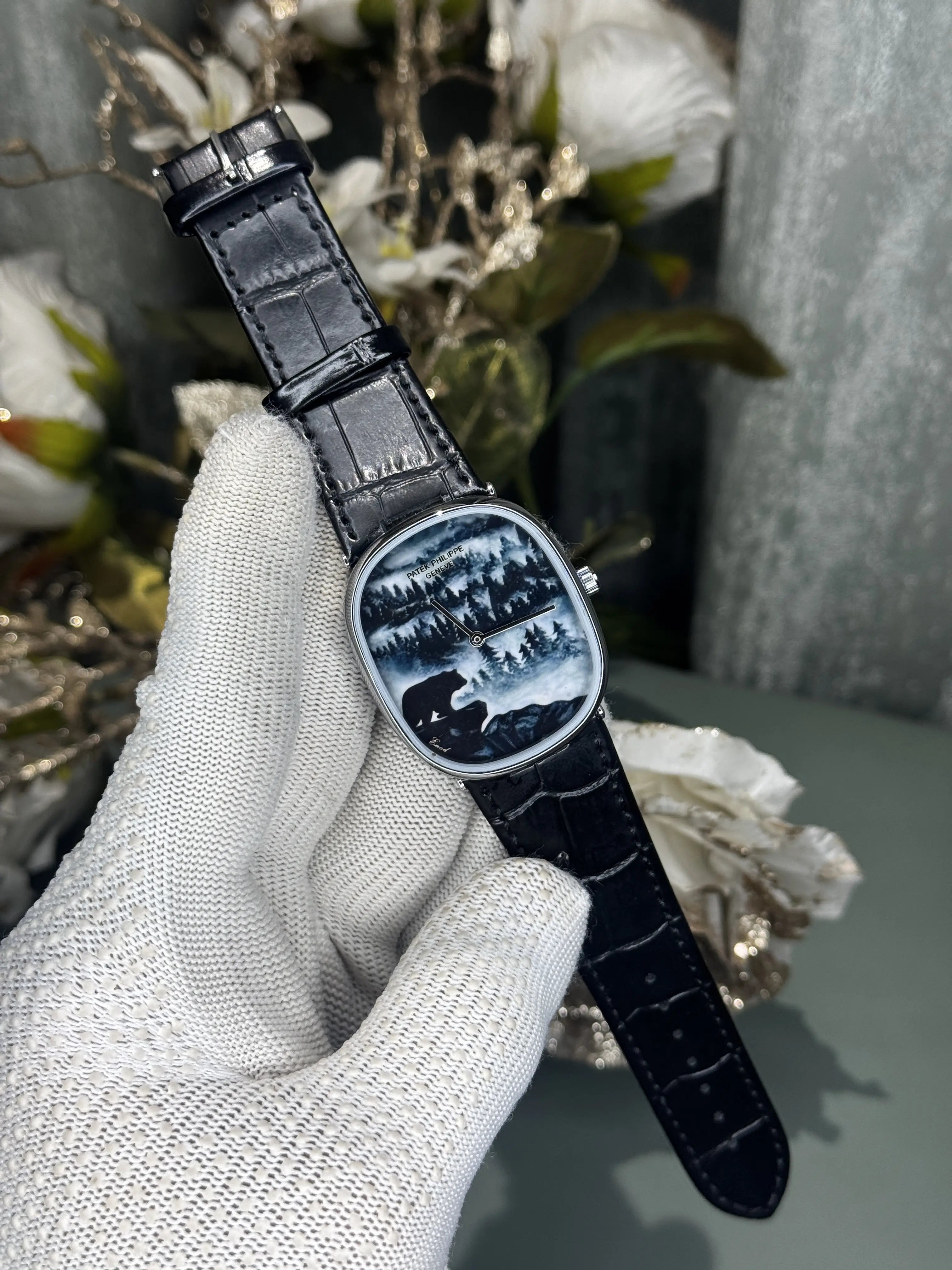 Patek Golden Ellipse Forest In the Mist Premium Quartz Watch Secondary image