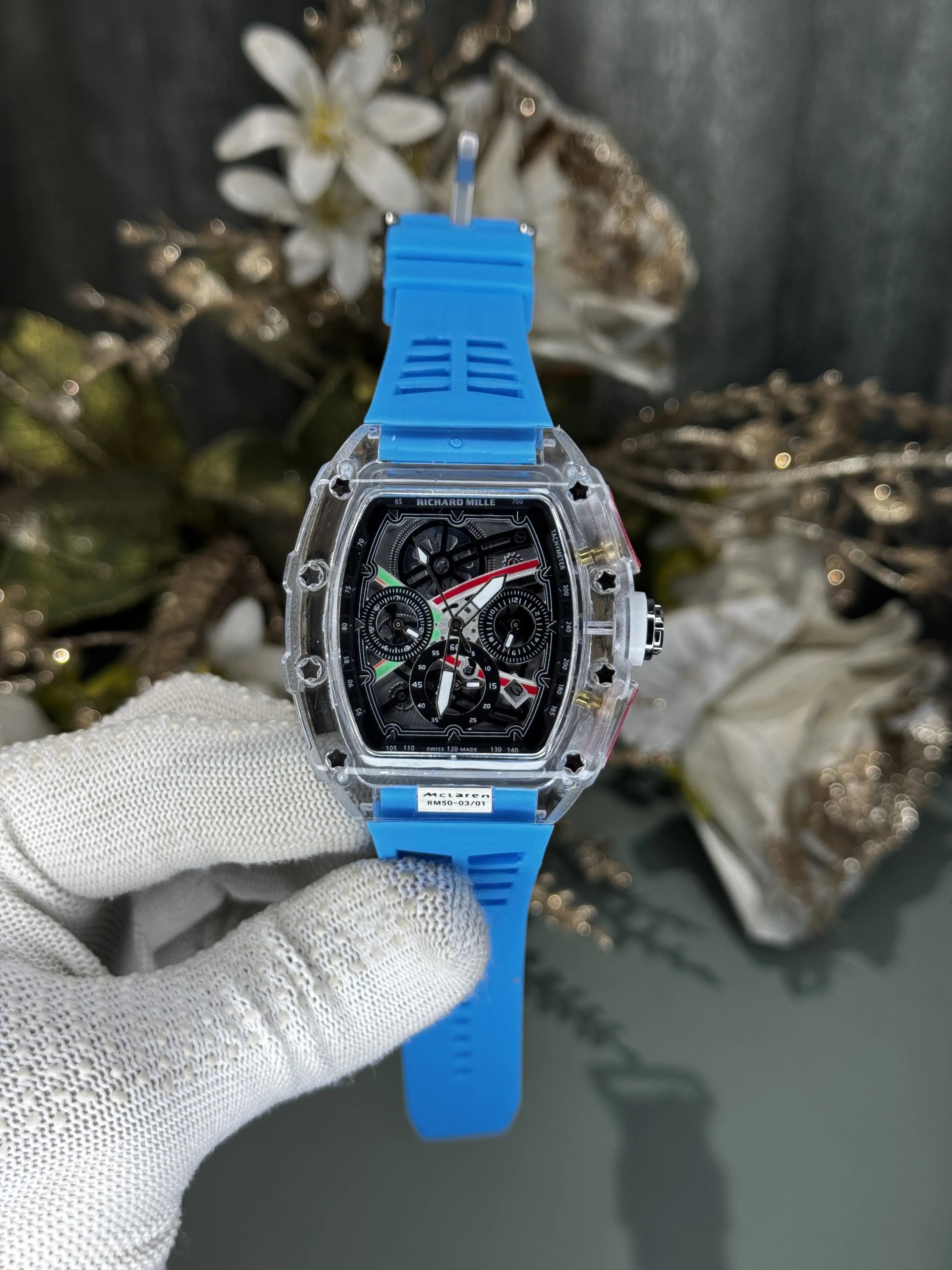 Richard Mille McLaren Sky Blue Premium Chronograph Watch Main image