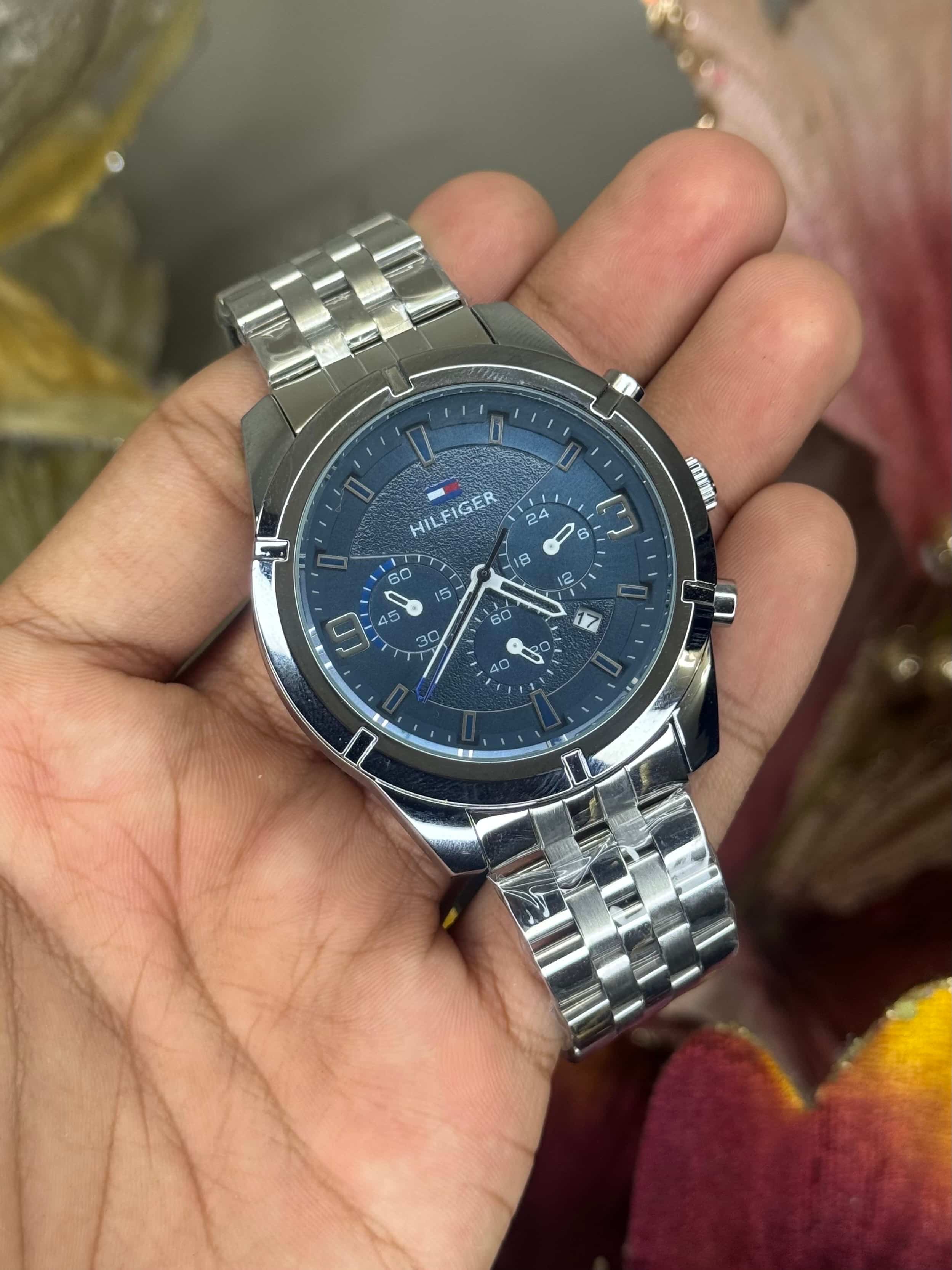 Tommy Hilfige r Silver Blue Chronograph Premium Watch Secondary image
