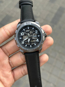 Fossi l Bronson Leather Black Gun metal