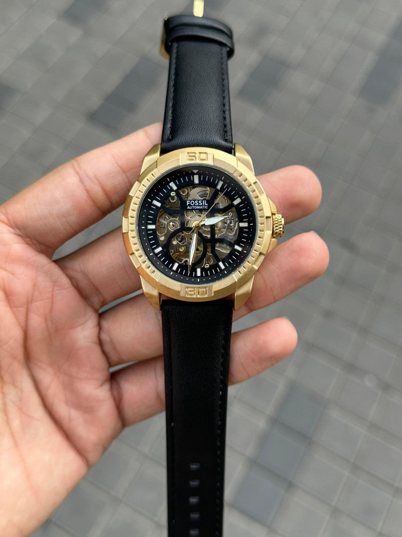 Fossi l Bronson Leather Gold Secondary image