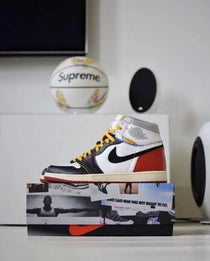 Nik_e Jordan Retro 1 High X Union Black Toe Leather Surplus Semi UA