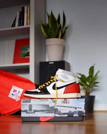 Nik_e Jordan Retro 1 High X Union Black Toe Leather Surplus Semi UA